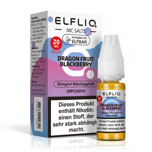 Elfliq by Elf Bar Nicsalt Liquid Dragon Fruit Blackberry 20mg