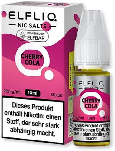 Elfliq by Elfbar Cherry Cola 20mg Nic Salt Liquid