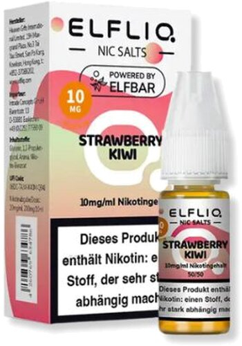 Elfliq by Elfbar Nic Salt Liquid Strawberry Kiwi 10mg