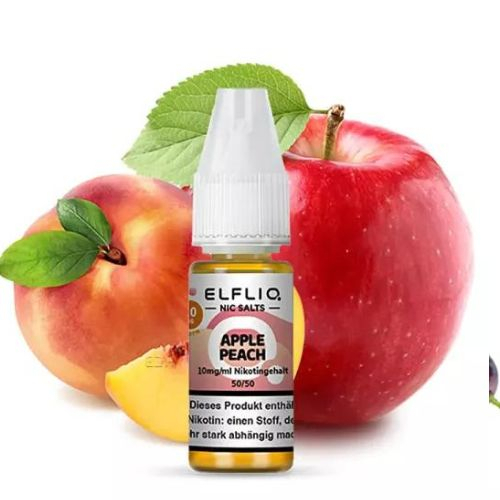 Elfliq by Elfbar Apple Peach 10mg Nic Salt Liquid Elfliq by Elfbar Apple Peach 10mg Nic Salt Liquid