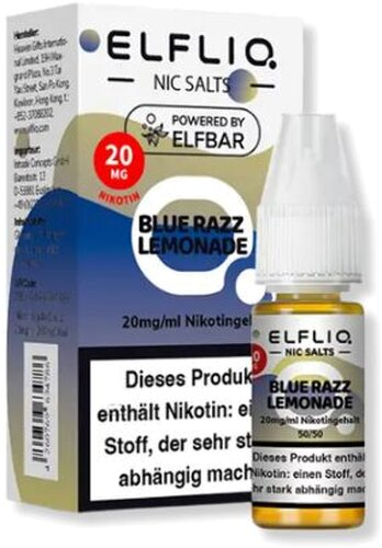 Elfliq by Elfbar Razz Lemonade 20mg Nic Salt Liquid