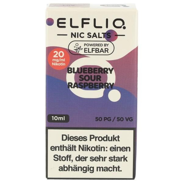 Elfliq by Elfbar Blueberry Sour Raspberry 20mg Nic Salt Liquid Elfliq by Elfbar Blueberry Sour Raspberry 20mg Nic Salt Liquid
