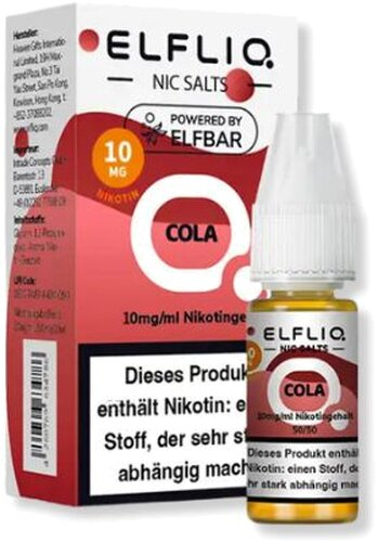 Elfliq by Elfbar Cherry Cola 10mg Nikotinsalz Liquid