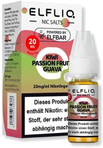 Elfliq by Elfbar Nikotinsalz Liquid Kiwi Passion Fruit Guava 20mg