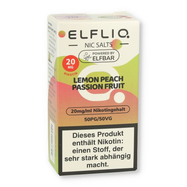 Elfliq by Elfbar Nikotinsalz Liquid Lemon Peach Passionfruit 20mg