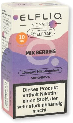 Elfliq by Elfbar Nikotinsalz Liquid Mix Berries 10mg Elfliq by Elfbar Nikotinsalz Liquid Mix Berries 10mg