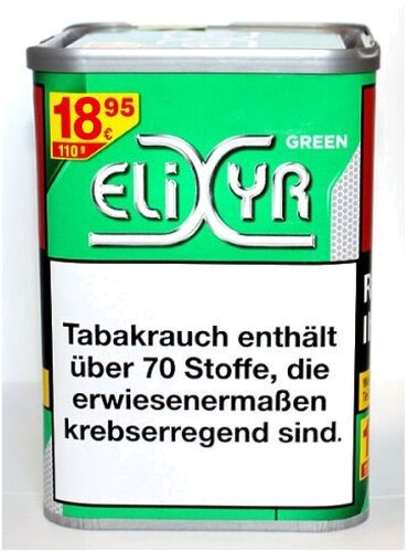 Elixyr Tabak Menthol Green 110g Dose