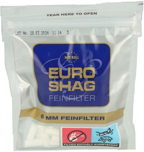 Euro Shag Feinfilter 6mm 120 Stück Euro Shag Feinfilter 6mm 120 Stück