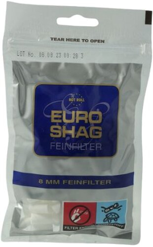 Euro Shag Feinfilter 8mm Zigarettenfilter 100 Stück Euro Shag Feinfilter 8mm Zigarettenfilter 100 Stück