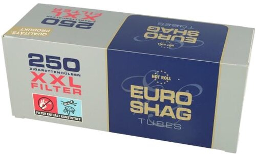 Euro Shag Zigarettenhülsen 250 Stück XXL Filter Euro Shag Zigarettenhülsen 250 Stück XXL Filter