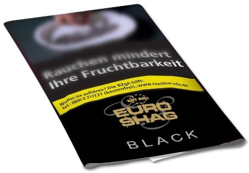 Euro Shag Zigarettentabak Black (Zware) 38g Päckchen Feinschnitt
