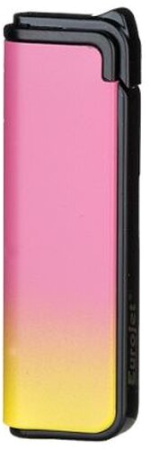 Eurojet Feuerzeug Metall matt Rainbow Rosa-Gelb