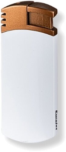 Eurojet Feuerzeug Piezo Weiß/Kupferfarben