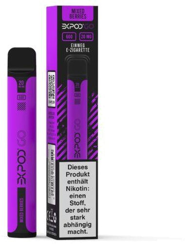 Expod Go Mixed Berries Einweg E-Zigarette 20mg Expod Go Mixed Berries Einweg E-Zigarette 20mg