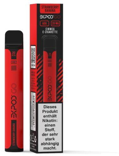 Expod Go Strawberry Banana Einweg E-Zigarette 20mg Expod Go Strawberry Banana Einweg E-Zigarette 20mg