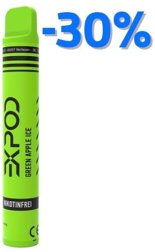 Expod Green Apple Ice Einweg E-Zigarette 0mg