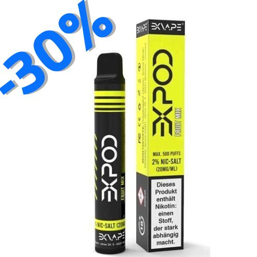 EXVAPE EXPOD Einweg E-Shisha Fruit Mix max. 600 Züge EXVAPE EXPOD Einweg E-Shisha Fruit Mix max. 600 Züge