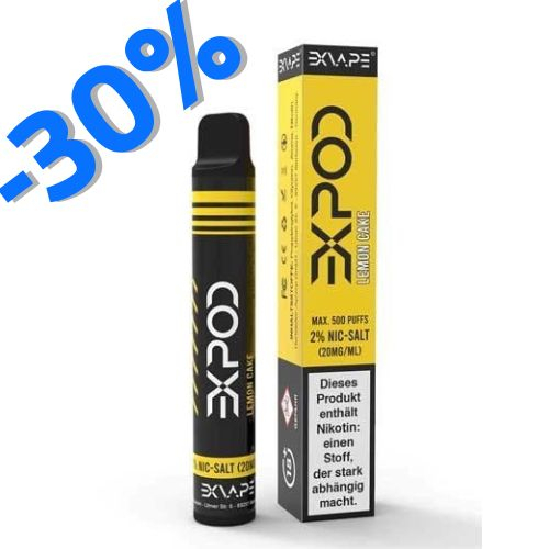 EXVAPE EXPOD Einweg E-Shisha Lemon Cake max. 600 Züge EXVAPE EXPOD Einweg E-Shisha Lemon Cake max. 600 Züge