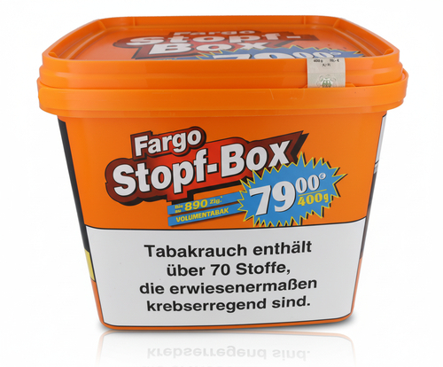 Fargo Stopf Box Orange 400g Volumentabak XXXL Eimer