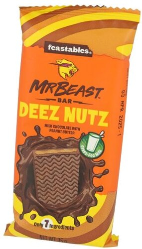 Feastables Mr. Beast Deez Nuts Schokolade Riegel 35g Feastables Mr. Beast Deez Nuts Schokolade Riegel 35g