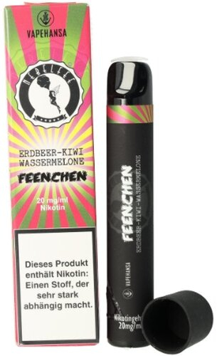 Feenchen 600 Einweg E-Shisha Erdbeer-Kiwi-Wassermelone 20mg