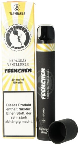 Feenchen 600 Einweg E-Shisha Maracuja Vanilleeis 20mg Feenchen 600 Einweg E-Shisha Maracuja Vanilleeis 20mg