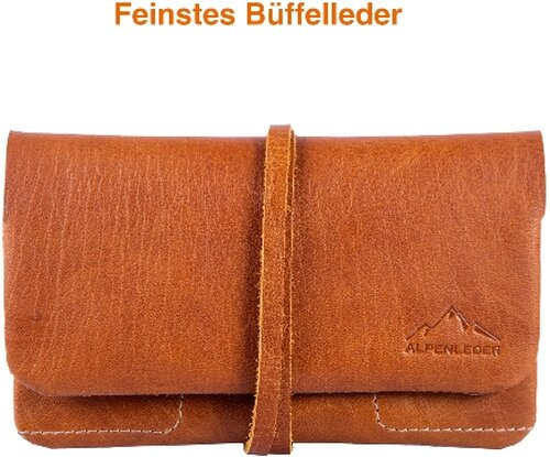 Feinschnitt-Tasche Alpenleder Beppi Cognac