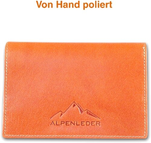 Feinschnitt-Tasche Alpenleder Sepp Cognac