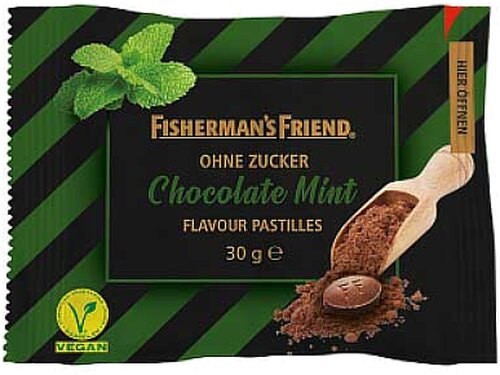 Fishermans Friend Chocolate Mint ohne Zucker Fishermans Friend Chocolate Mint ohne Zucker