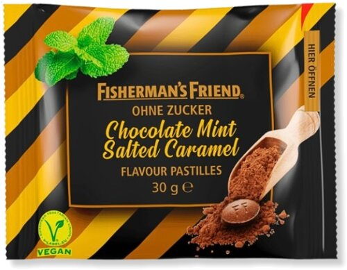 Fishermans Friend Chocolate Mint Salted Caramel ohne Zucker 30g Fishermans Friend Chocolate Mint Salted Caramel ohne Zucker 30g