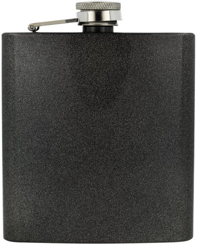 Flachmann Edelstahl Rainbow Effekt grau 6oz.