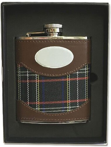 Flachmann Leder/Stoff 6oz/180ml Flachmann Leder/Stoff 6oz/180ml