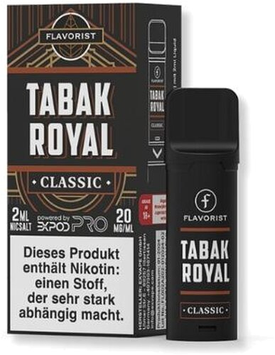 Flavorist powered by Expod Pro Pod Tabak Royal 20mg/ml Flavorist powered by Expod Pro Pod Tabak Royal 20mg/ml