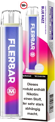 Flerbar 600 Einweg E-Zigarette Blue Razz 20mg 