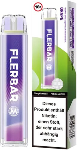 Flerbar 600 Einweg E-Zigarette Grape 20mg 