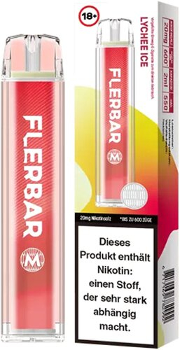 Flerbar 600 Einweg E-Zigarette Lychee Ice 20mg  Flerbar 600 Einweg E-Zigarette Lychee Ice 20mg