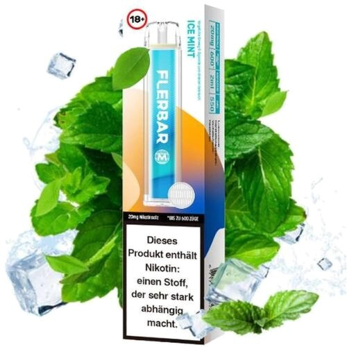 Flerbar 600 ICE MINT Einweg E-Zigarette, 20mg Ice Mint 20mg