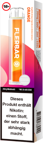 Flerbar 600 Orange Einweg E-Zigarette 20mg
