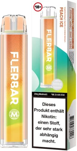 Flerbar 600 Peach Ice Einweg E-Zigarette 20mg