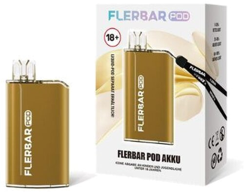 Flerbar Pod Akkuträger Gold mit Halsband Flerbar Pod Akkuträger Gold mit Halsband