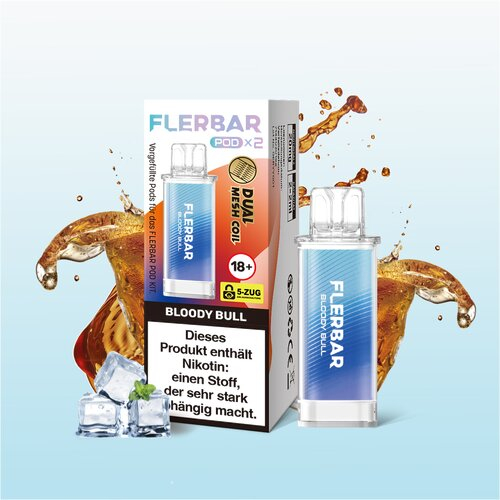 Flerbar Pod Bloody Bull Prefilled Pods 2x2ml 20mg Flerbar Pod Bloody Bull Prefilled Pods 2x2ml 20mg