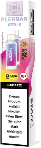 Flerbar Pod Blue Razz Prefilled Pods 2x2ml 20mg