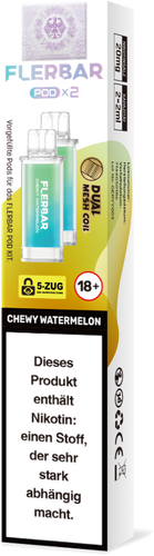 Flerbar Pod Chewy Watermelon Prefilled Pods 2x2ml 20mg