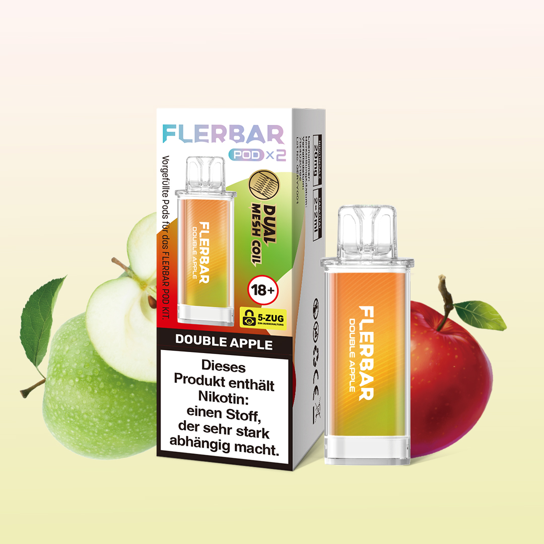 Flerbar Pod Double Appele Prefilled Pods 2x2ml 20mg