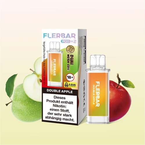 Flerbar Pod Double Apple Prefilled Pods 2x2ml 20mg