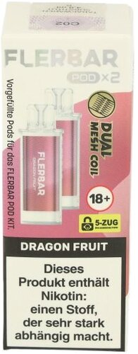 Flerbar Pod Dragon Fruit Prefilled Pods 2x2ml 20mg