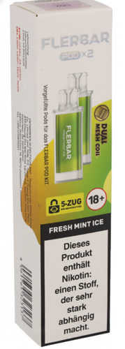 Flerbar Pod Fresh Mint Ice Prefilled Pods 2x2ml 20mg
