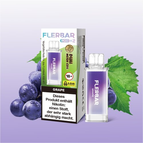 Flerbar Pod Grape Prefilled Pods 2x2ml 20mg