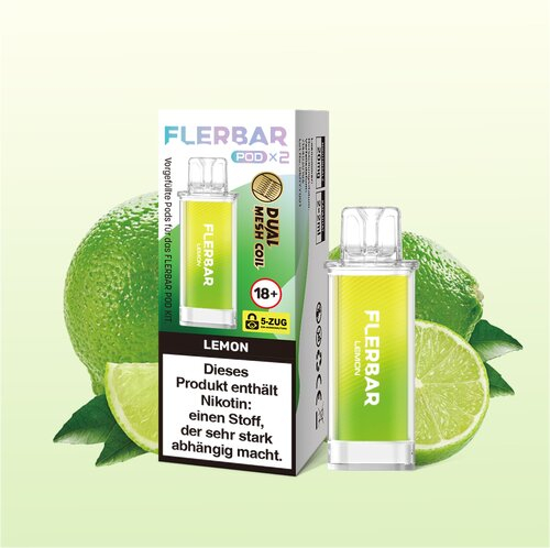 Flerbar Pod Lemon Prefilled Pods 2x2ml 20mg Flerbar Pod Lemon Prefilled Pods 2x2ml 20mg