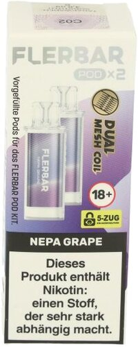 Flerbar Pod Nepa Grape Prefilled Pods 2x2ml 20mg
